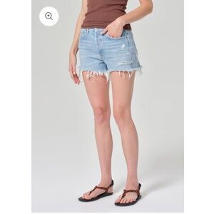 Agolde Parker Vintage Cut Off Jean Shorts in color Swapmeet